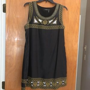 Black tank satin dress